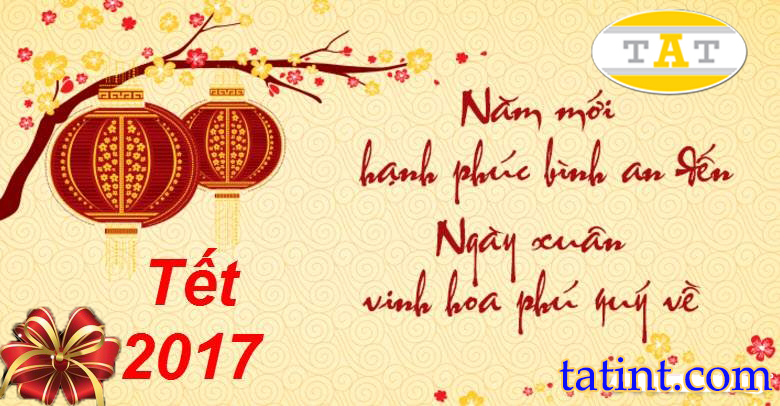 Thư chúc tết và Thông báo nghỉ tết của Công ty TNHH Quốc tế T.A.T